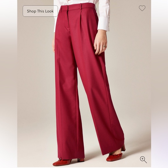 J. Crew Pants - J. Crew Women's Relaxed-fit pleated pant in wool blend